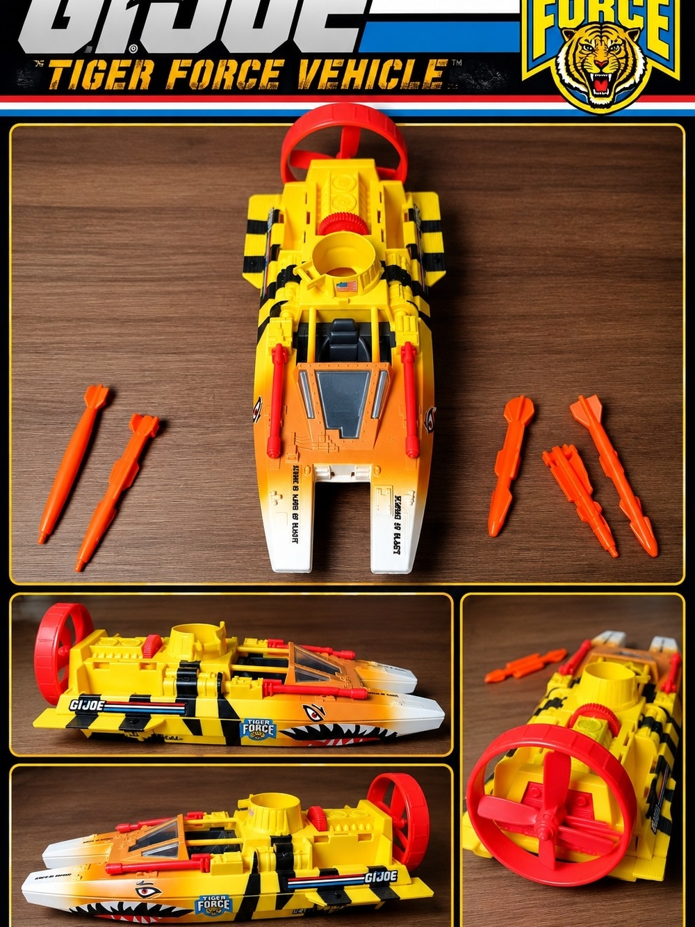 G.I. Joe Tiger Force Hovercraft Vehicle - Yellow and Orange